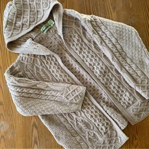 Aran Crafts Irish Hooded Cardigan